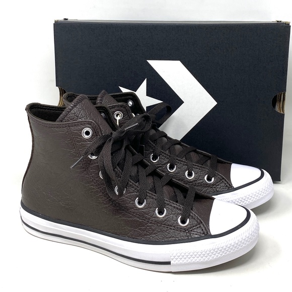 Converse Chuck Taylor All Star High Leather Brown Women's Size Sneakers A01461C - Picture 2 of 10